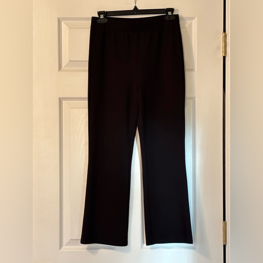 Marine Layer Black Kick Flare Pull On Cropped Pants Size M Like New - Picture 2 of 9